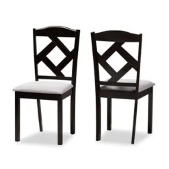 Copper Grove Monongahela Contemporary Fabric Dining Chair Set - Brown -Gourmet Interiors 52471672 9a2c 47e7 a72d 5a6487796402
