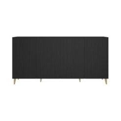 Pafos 4D 75" Sideboard - Black -Gourmet Interiors 52484314 b796 427a 8875 3a4b0d09a52d