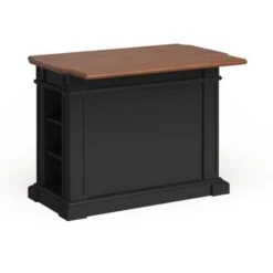 Copper Grove Warwick Black Distressed Oak Kitchen Island - Stationary - Black - Wood -Gourmet Interiors 534fa9dd 1c88 4a17 867b 1c6611571442