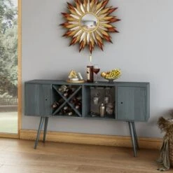 Carson Carrington Shorewood Mid-Century Modern Wood Sideboard - White Wash Finish -Gourmet Interiors 535c90f9 a0be 4cb5 828c c4fac2877c18