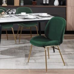 Porthos Home Cace Velvet Gold Leg Dining Chair - Blue -Gourmet Interiors 53e908aa 897f 443b 9d08 32c112672a26