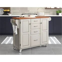Copper Grove Pinehurst Island White Finish Cart - Kitchen Cart - Wood 20 Copper Grove Pinehurst Island White Finish Cart - Kitchen Cart - Wood -Gourmet Interiors 558997ed 2dae 4a9b a209 013a1fefd6be