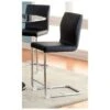 Set Of 2 Dining Chairs In Black And Chrome Finish - Counter Height -Gourmet Interiors 55e4f4d4 aebb 49a8 a98d 781a818d6b05