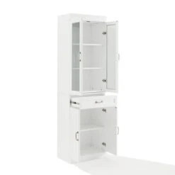 Stanton 2Pc Glass Door Pantry Set - 14.5"x47.5"x78" - White -Gourmet Interiors 5612b460 67ec 4bb0 9000 58691abb2630