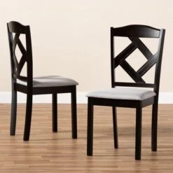 Copper Grove Monongahela Contemporary Fabric Dining Chair Set - Brown -Gourmet Interiors 56e897e3 f9c4 4c25 bc88 a75273502d7e