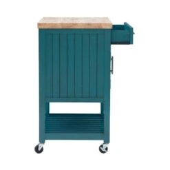 The Curated Nomad Coyote Teal Kitchen Cart - Teal -Gourmet Interiors 57ef58f1 d85f 4bbc b651 68f7f72cf969