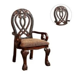 Set Of 2 Dining Arm Chairs - Cherry -Gourmet Interiors 58573c3a a30c 48d6 962f c40901147353