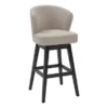 Brandy 30" Bar Height Swivel Tan Fabric And Espresso Wood Bar Stool -Gourmet Interiors 586754af e9b3 44db aa51 9f1693d4eb4f