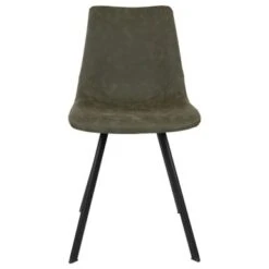 LeisureMod Markley Modern Leather Dining Chair With Metal Leg Set Of 2 - Charcoal Black -Gourmet Interiors 58dcd521 c409 4c17 bb63 36a8019011e4