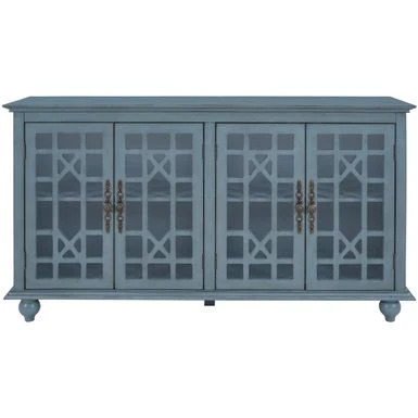 Merax 4 Acrylic Doors Sideboard With Adjustable Height Shelves - Black 21 Merax 4 Acrylic Doors Sideboard With Adjustable Height Shelves - Black - Image 19