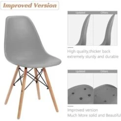 Homall Modern Dining Chairs -Set Of 4 - Grey -Gourmet Interiors 5a12bbba 5c0e 432f b9bc 93a3b29f0fa5