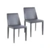 Porthos Home Fei Dining Chairs Set Of 2, Bridle Leather And Steel - Grey -Gourmet Interiors 5a405a13 4f1b 443e bf3c 02521407042c
