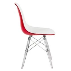 LeisureMod Dover Acrylic Transparent Dining Chair (Set Of 4) - White Red -Gourmet Interiors 5a6bfb51 b885 47b6 9231 5640d5b2933f