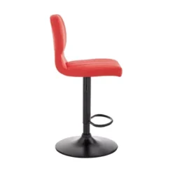 Bardot Adjustable Height Red Faux Leather Swivel Bar Stool -Gourmet Interiors 5a7913c8 dcb6 46e6 980b e6c6a377bc97