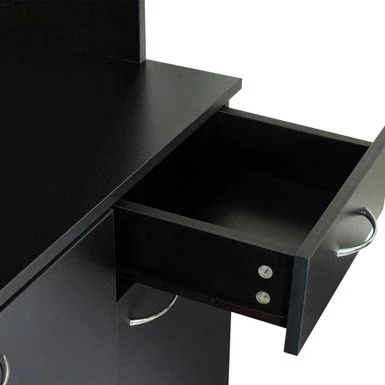 70.87" Tall Wardrobe& Kitchen Cabinet, With 6-Doors, 1-Open Shelves And 1-Drawer For Bedroom,Walnut - Natural 11 70.87" Tall Wardrobe& Kitchen Cabinet, With 6-Doors, 1-Open Shelves And 1-Drawer For Bedroom,Walnut - Natural - Image 9