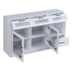 Nestfair Sideboard Multifunctional Buffet Cabinet With 4 Drawers And Adjustable Shelves - White 29 Nestfair Sideboard Multifunctional Buffet Cabinet With 4 Drawers And Adjustable Shelves - White -Gourmet Interiors 5b1f5262 654d 4157 8a29 b5af817884b2