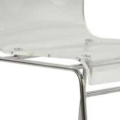 LeisureMod Lima Modern Acrylic Dining Chair With Chrome Base - Clear -Gourmet Interiors 5bcdf7ad c4cf 475f 95c7 4d95d582e0bf