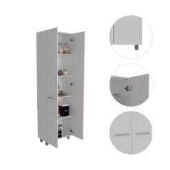 FM Furniture Pensacola, Double Door Pantry Cabinet, Five Interior Shelve - N/A - Black Wenge 34 FM Furniture Pensacola, Double Door Pantry Cabinet, Five Interior Shelve - N/A - Black Wenge -Gourmet Interiors 5bd93575 a6f0 4a2c b98d b96fa6dae96a