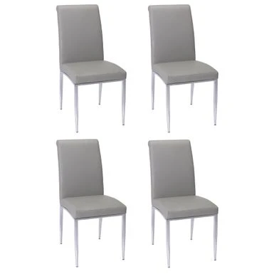 Somette Contemporary Upholstered Cantilever Side Chair, Set Of 4 - Grey 7 Somette Contemporary Upholstered Cantilever Side Chair, Set Of 4 - Grey - Image 5