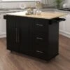 Nestfair Kitchen Island With Spice Rack Towel Rack And Extensible Solid Wood Top - Black 1 Nestfair Kitchen Island With Spice Rack Towel Rack And Extensible Solid Wood Top - Black -Gourmet Interiors 5c48ddc1 a49e 446b bb48 b10d786b37e3