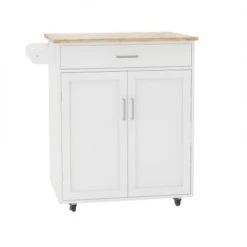 Nestfair White Kitchen Cart With Towel Rack And Shelves - White 13 Nestfair White Kitchen Cart With Towel Rack And Shelves - White -Gourmet Interiors 5ca01c0f 7d48 41e1 91b6 5160c3a6c1b9