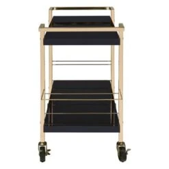 Alios Serving Cart With Gold Frame - Black With Gold Frame -Gourmet Interiors 5cb331d2 3dad 4f8b a214 4ff9a49e1a30