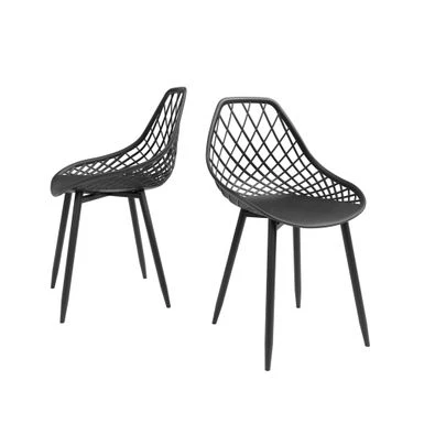 Carson Carrington Tackbyn Mid-Century Curved Dining Chair (Set Of 2) - Black 3 Carson Carrington Tackbyn Mid-Century Curved Dining Chair (Set Of 2) - Black