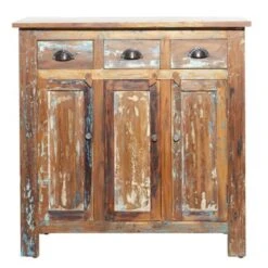 Brown Wood Rustic Cabinet - Brown - 2 Doors & Drawers -Gourmet Interiors 5d5609da e0c2 4caf 86f2 261c3d64f37f