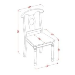 East West Furniture Kenley Napoleon-styled Black And Cherry Finish 2 Dining Chairs (Seat's Type Options) - KEC-BLK-LC -Gourmet Interiors 5d800b41 2632 4700 bc7d 1ebb915554eb