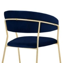 Nara Modern Velvet And Gold Metal Leg Dining Room Chairs - Set Of 2 - Blue -Gourmet Interiors 5d889686 a377 46ae b00e 809eb7b24156