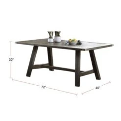 Rubber Wood Dining Table In Dark Grey - Counter Height -Gourmet Interiors 5e1b9791 3d41 4477 af3f 6e30d3ddf920