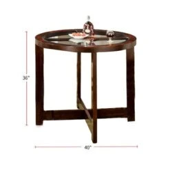 5 Piece Counter Height Table Set In Dark Walnut And Black - 5-Piece Sets - Dark Walnut/Black -Gourmet Interiors 5e59072c f9ee 4982 9bef 271e8665c66e