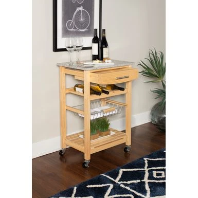 Denton Kitchen Island With Granite Top Natural 12 Denton Kitchen Island With Granite Top Natural - Image 10