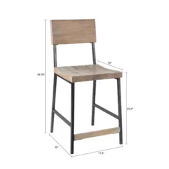 Scout Grey, Industrial Style Counter Stool -Gourmet Interiors 5e8bb985 7d38 4ba8 b75a 7c52bd02e5fb