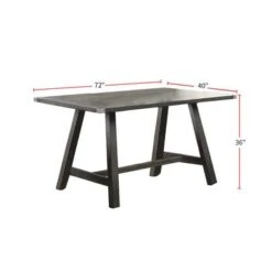 Rubber Wood Dining Table In Dark Grey - Counter Height -Gourmet Interiors 5ebc02a6 1d5a 4c16 a21a 8a671a57d224