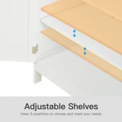 HOMCOM Kitchen Console Table, Buffet Sideboard, Wooden Storage Table With 2-Level Cabinet And Open Space - Grey 27 HOMCOM Kitchen Console Table, Buffet Sideboard, Wooden Storage Table With 2-Level Cabinet And Open Space - Grey -Gourmet Interiors 5ecbb728 56bf 4390 b3e8 599eec337148