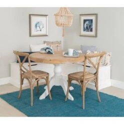 Danbury Backless Corner Breakfast Nook White -Gourmet Interiors 5fb6d89e d177 46e2 9c52 5fade988dfe9