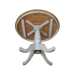 36" Round Top Pedestal Table - Hickory/Stone - Hickory/Stone - 41.1"H -Gourmet Interiors 5fce81ff 0ab1 4088 b4e4 4ec89bf3592d