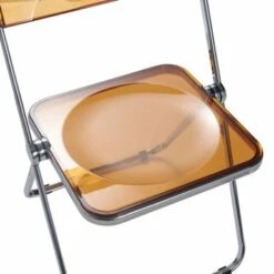 LeisureMod Lawrence Acrylic Folding Chair (Set Of 2) - 30" - Tangerine -Gourmet Interiors 607f1369 c587 4d98 bbb2 2f570dd8c8e2