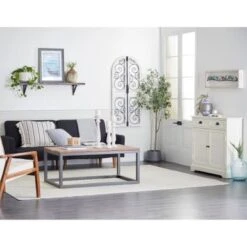 MDF Farmhouse Cabinet 35 X 40 X 12 - Cream -Gourmet Interiors 61109c8b 081d 4fd7 834c 92540d41cc56