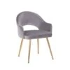 Porthos Home Fifer Velvet Dining Chair - Grey -Gourmet Interiors 614c1631 d4b5 48b6 8ebb 01e99cc6e06b
