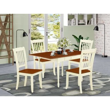 East West Furniture Dining Set-Small Dining Table- Wood Dining Chairs With Solid Wood Seat (Number Of Chairs Option) - MZDA3-WHI-W 21 East West Furniture Dining Set-Small Dining Table- Wood Dining Chairs With Solid Wood Seat (Number Of Chairs Option) - MZDA3-WHI-W - Image 19