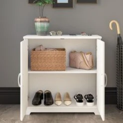 Cabot Small Entryway Cabinet With Doors By Bush Furniture - Harvest Cherry -Gourmet Interiors 6217eb02 c0a2 4c52 b1d8 b5d88a97c04c