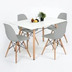 Gourmet Interiors 36 Homall Modern Dining Chairs -Set Of 4 - Grey