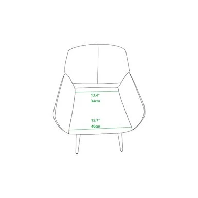 Modern Open Back Upholstered Dining Chair With Wood Legs - Green 8 Modern Open Back Upholstered Dining Chair With Wood Legs - Green - Image 6