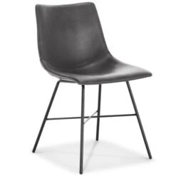 Poly And Bark Paxton Dining Chair (Set Of 2) - Grey -Gourmet Interiors 63799000 0ca9 4ba0 9676 b8b38908ef87