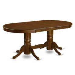 East West Furniture Rectangular Round Corner Dining Table With 17 Inch Self Storage Leaf ( Color Options Available) - VAT-OAK-TP -Gourmet Interiors 63a3a9d0 360f 40ae a0ef 1f48a683a131