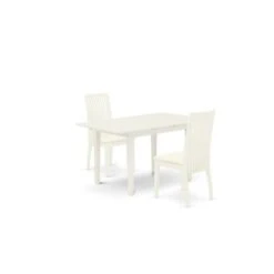Wooden Dining Table Set - Butterfly Leaf Kitchen Dining Table And Dining Chairs (Color, Pieces & Seat Type Options) - NOIP5-LWH-W 24 Wooden Dining Table Set - Butterfly Leaf Kitchen Dining Table And Dining Chairs (Color, Pieces & Seat Type Options) - NOIP5-LWH-W -Gourmet Interiors 6482b727 d03b 4b1b a011 4f32b01044fe
