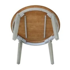 44 X 44 In. Round Top Dining Table - N/A - Hickory/Shell -Gourmet Interiors 64c8fa6a 0764 430b 8642 f21e318c3ca4