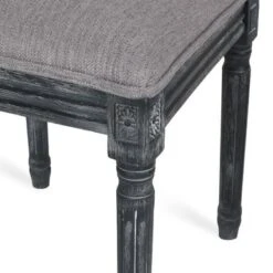 Regina French Country Wood And Cane Upholstered Dining Chair (Set Of 6) By Christopher Knight Home - Black + Gray -Gourmet Interiors 654b6331 3b84 49b6 8e5f 8f49779421c7